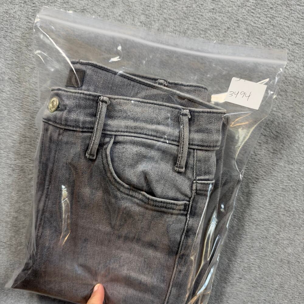MOTHER Hustler Ankle Fray Daytona Nights Jeans Size 29 Gray Denim Raw Hem - Picture 11 of 11